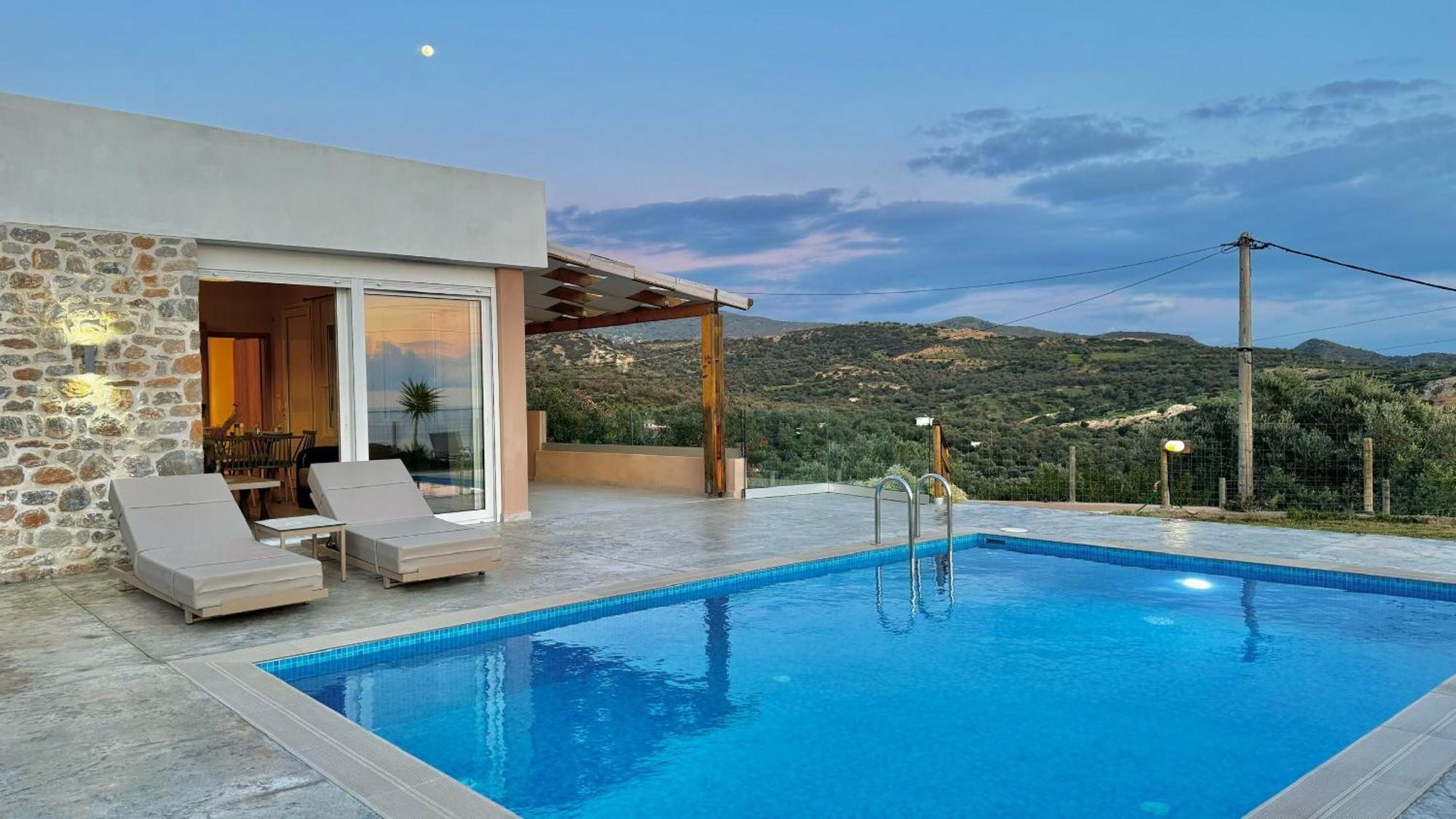 Villa Michael Triopetra Private Villa, Private Swimming Pool, Garden, Panoramic Sunset Kültér fotó