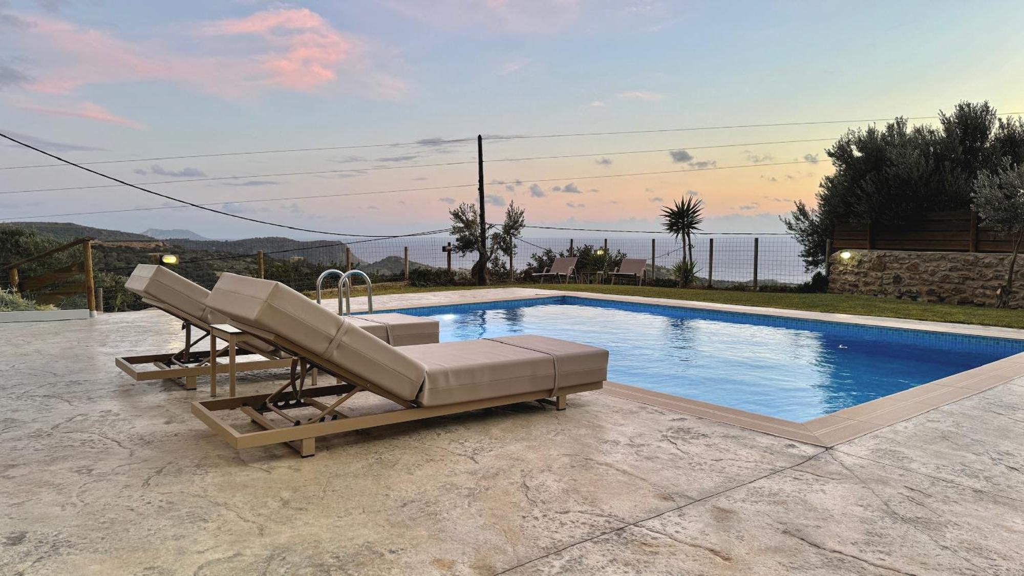 Villa Michael Triopetra Private Villa, Private Swimming Pool, Garden, Panoramic Sunset Kültér fotó