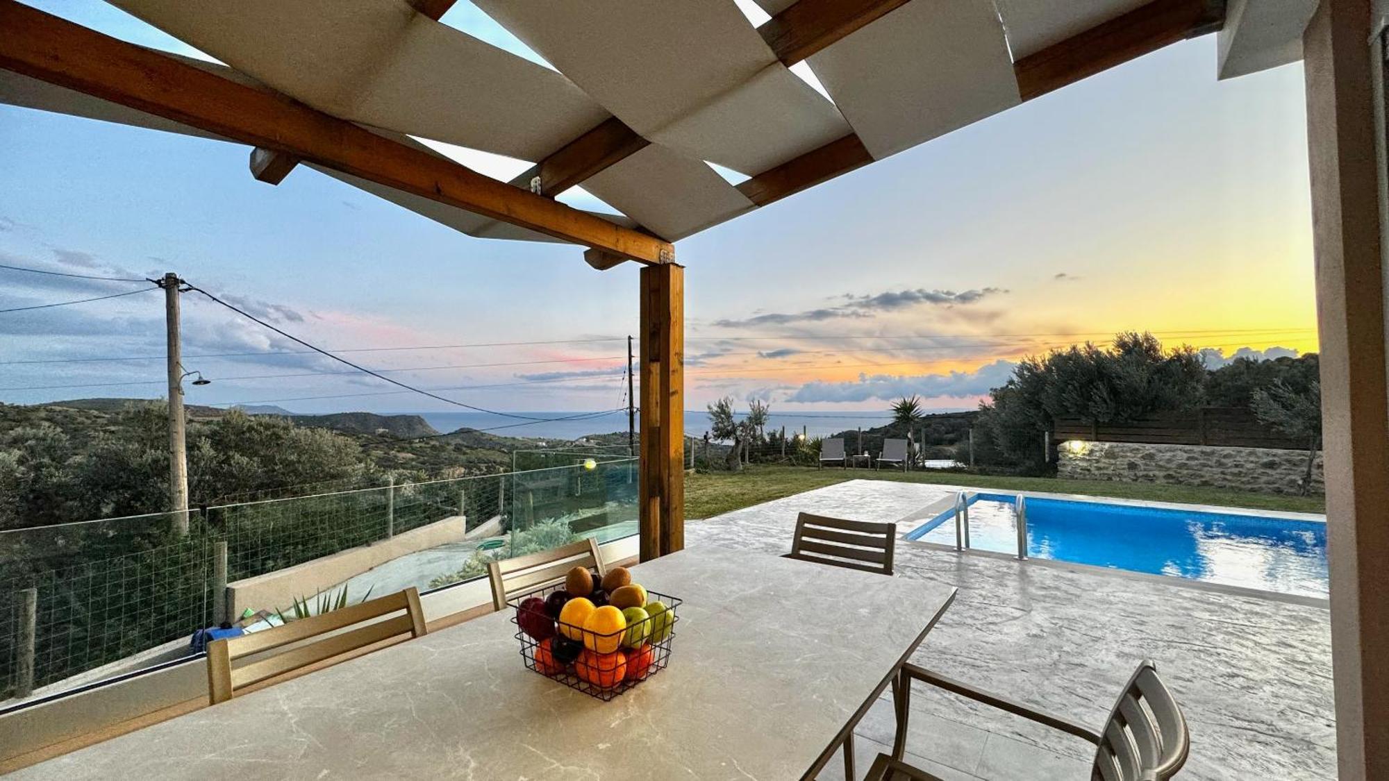 Villa Michael Triopetra Private Villa, Private Swimming Pool, Garden, Panoramic Sunset Kültér fotó