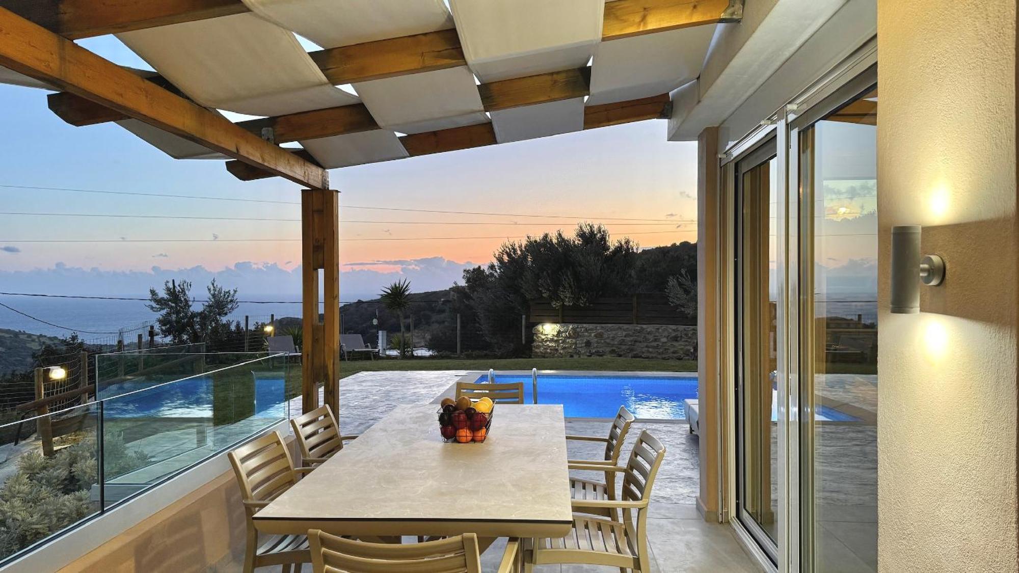 Villa Michael Triopetra Private Villa, Private Swimming Pool, Garden, Panoramic Sunset Kültér fotó